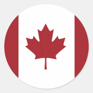 Canadese vlag ronde sticker