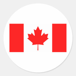 Canadese vlag ronde sticker