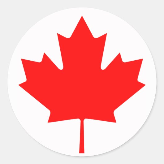 Canadese vlag ronde sticker (Voorkant)