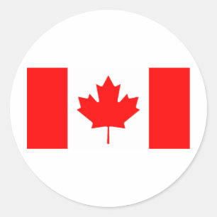 Canadese vlag ronde sticker