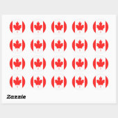 Canadese vlag ronde sticker (Vel)