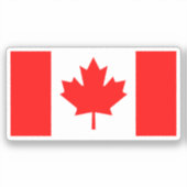 Canadese Vlag Rood en Wit Grafisch Ontwerp Sticker (Voorkant)