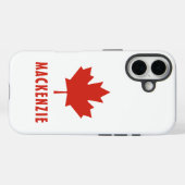 Canadese Vlag Rood Esblad Canada Dag Naam Tekst Case-Mate iPhone Case (Achterkant (horizontaal))