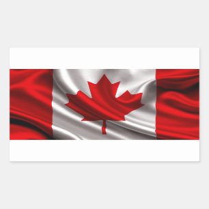 Canadese vlag stof rechthoekige sticker