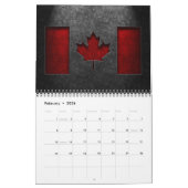 Canadese vlag Stone Texture Kalender (Feb 2026)
