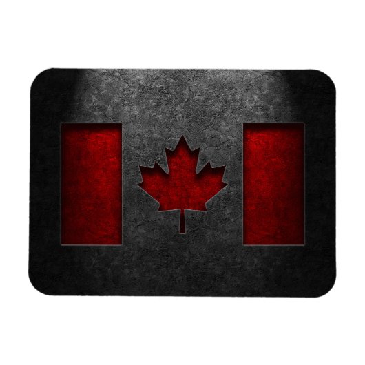 Canadese vlag Stone Texture Magneet (Horizontaal)