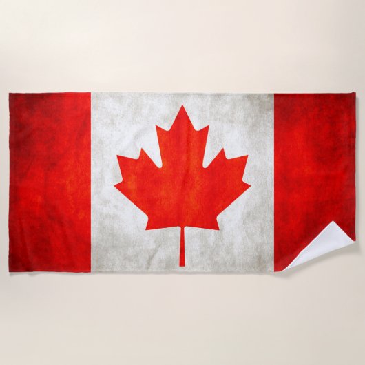 Canadese vlag strandlaken (Voorkant)