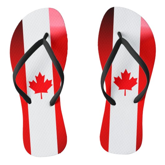 Canadese vlag teenslippers (Voetbed)