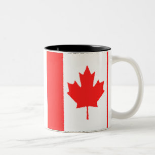 Canadese vlag tweekleurige koffiemok