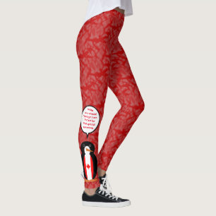 Canadese Vlag Vakantie Ms. Penguin Praat Leggings