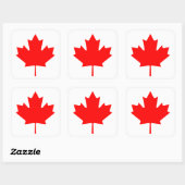 Canadese vlag van Canada Maple Leaf Vierkante Sticker (Vel)