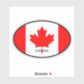 Canadese vlag van Canada ovale vinyl auto sticker (Vel)