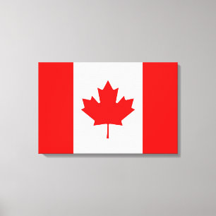 Canadese vlag van Canada Red Maple Leaf l'Unifolié Canvas Afdruk