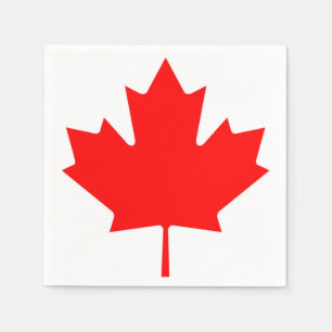 Canadese vlag van Canada Red Maple Leaf Napkins Servet