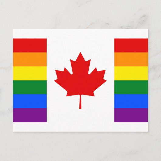 Canadese vlag voor de regenboog briefkaart (Voorkant)