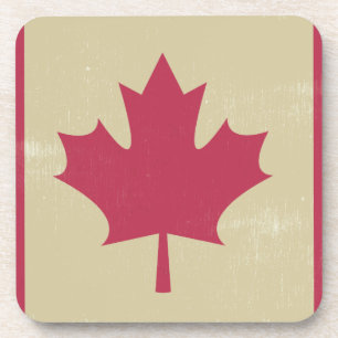 canadese vlag voor grunge bier onderzetter