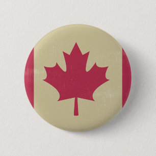 canadese vlag voor grunge ronde button 5,7 cm