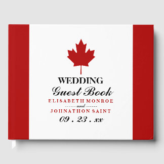 Canadese vlag Wedding Gastenboek