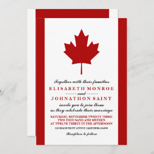 Canadese vlag Wedding Kaart