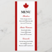 Canadese vlag Wedding Menu (Voorkant)