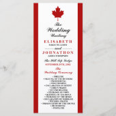 Canadese vlag Wedding Programma (Voorkant)