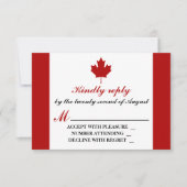 Canadese vlag Wedding RSVP Kaartje (Voorkant)