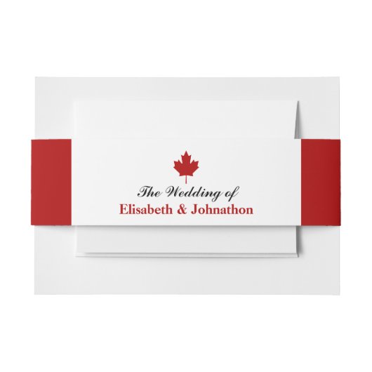Canadese vlag Wedding Uitnodigingen Wikkel (Voorkant Voorbeeld)