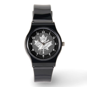 Canadese vlag wit esdoornblad personaliseren het o horloge