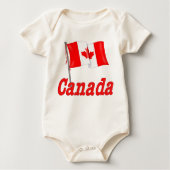 Canadese vlag zwaaien romper (Voorkant)