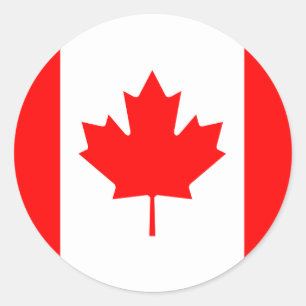 Canadese vlaggen ronde sticker