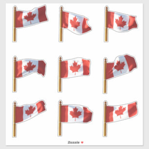 Canadese Vlaggen Vliegende Serie III Sticker