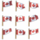 Canadese Vlaggen Vliegende Serie III Sticker (Voorkant)