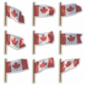 Canadese Vlaggen Vliegende Serie IV Sticker (Voorkant)