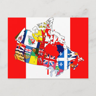 Canadese vlaggenkaart briefkaart