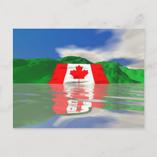 Canadese vlaggenland briefkaart
