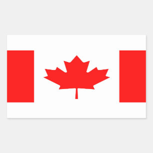 Canadese vlaggestekker rechthoekige sticker