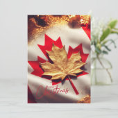 Canadese vlakke kerstkaart (Staand voorkant)