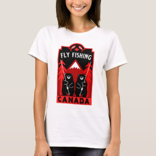 Canadese vlieg vissen geschenken t-shirt