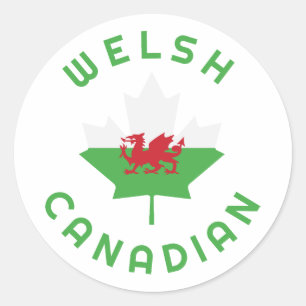 Canadese Welsh Roots Ronde Sticker