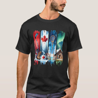Canadese Winterwonder Hockeyhut Noordpool T-shirt