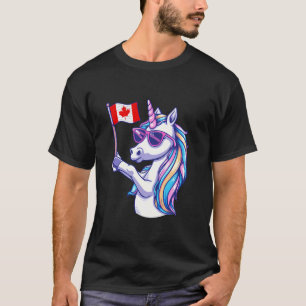 Canadese wortels eenhoorn Canada esdoornblad vlag T-shirt