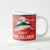 canadese zalmlabel voor roze zalm in blik extra grote beker (Rechts)
