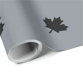 Canadese zwarte lederen stijl cadeaupapier (Rol Hoek)