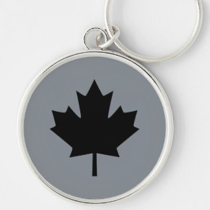 Canadese zwarte lederen stijl sleutelhanger