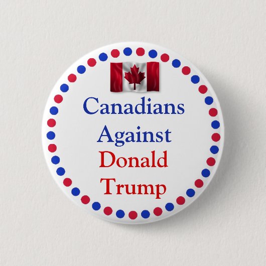 Canadezen tegen Donald Trump-Button Ronde Button 5,7 Cm (Voorkant)