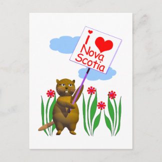 Canadian Beaver houdt van Nova Scotia Briefkaart