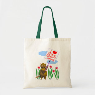 Canadian Beaver houdt van Prince Edward Island Tote Bag