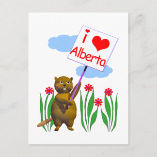 Canadian Beaver Loves Alberta Briefkaart