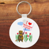 Canadian Beaver Loves Newfoundland, Labrador Sleutelhanger (Voorkant)