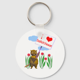 Canadian Beaver Loves Saskatchewan Sleutelhanger